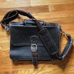Saddleback Slim Leather Briefcase Dark Coffee